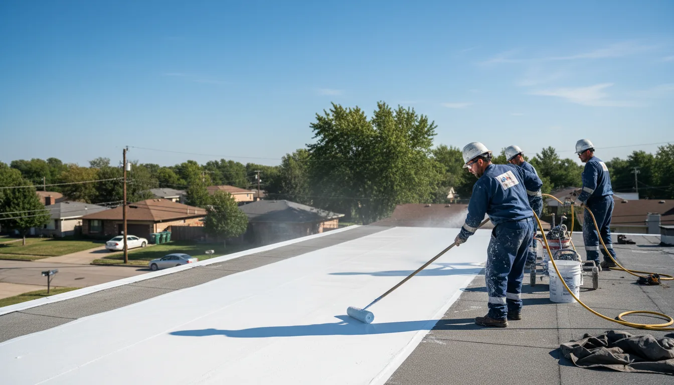 Commercial roof coating in Woodbury, VT near me